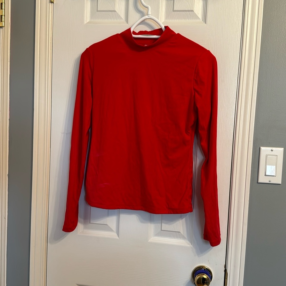 Fitted Mock Neck Long Sleeve